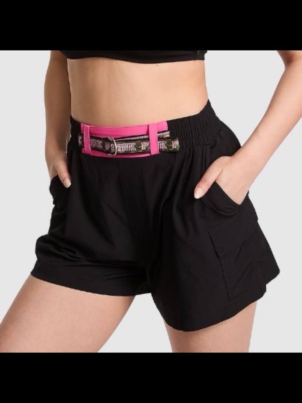 PINK Victoria's Secret Tech Woven Athletic Shorts Duo